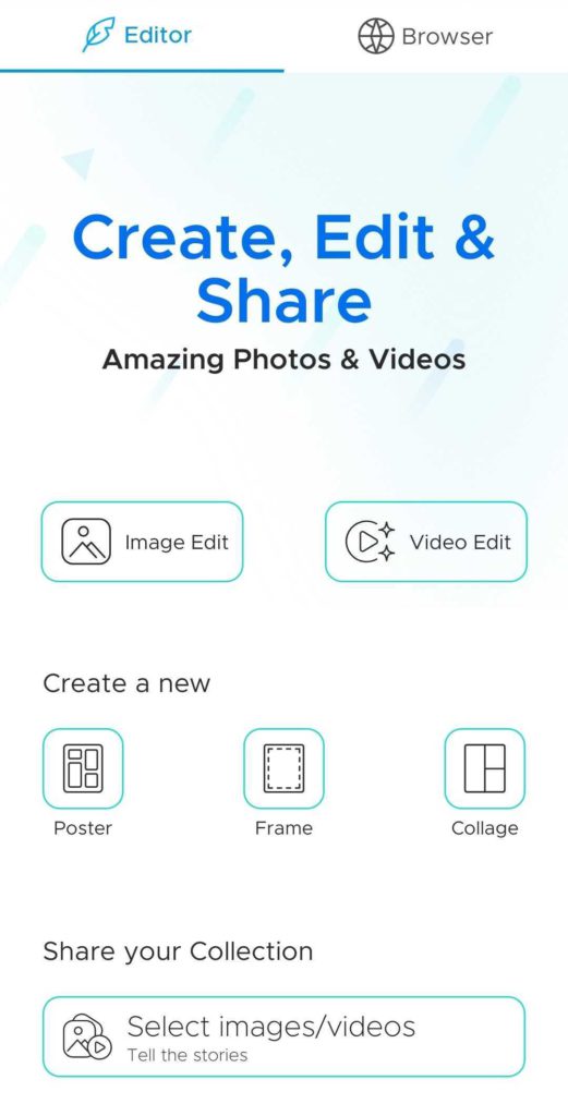 MyZesty app photo and video editing screen